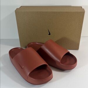 Nike Women's Brick Red Slippers Slides